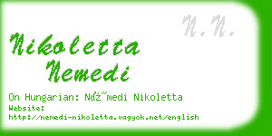 nikoletta nemedi business card